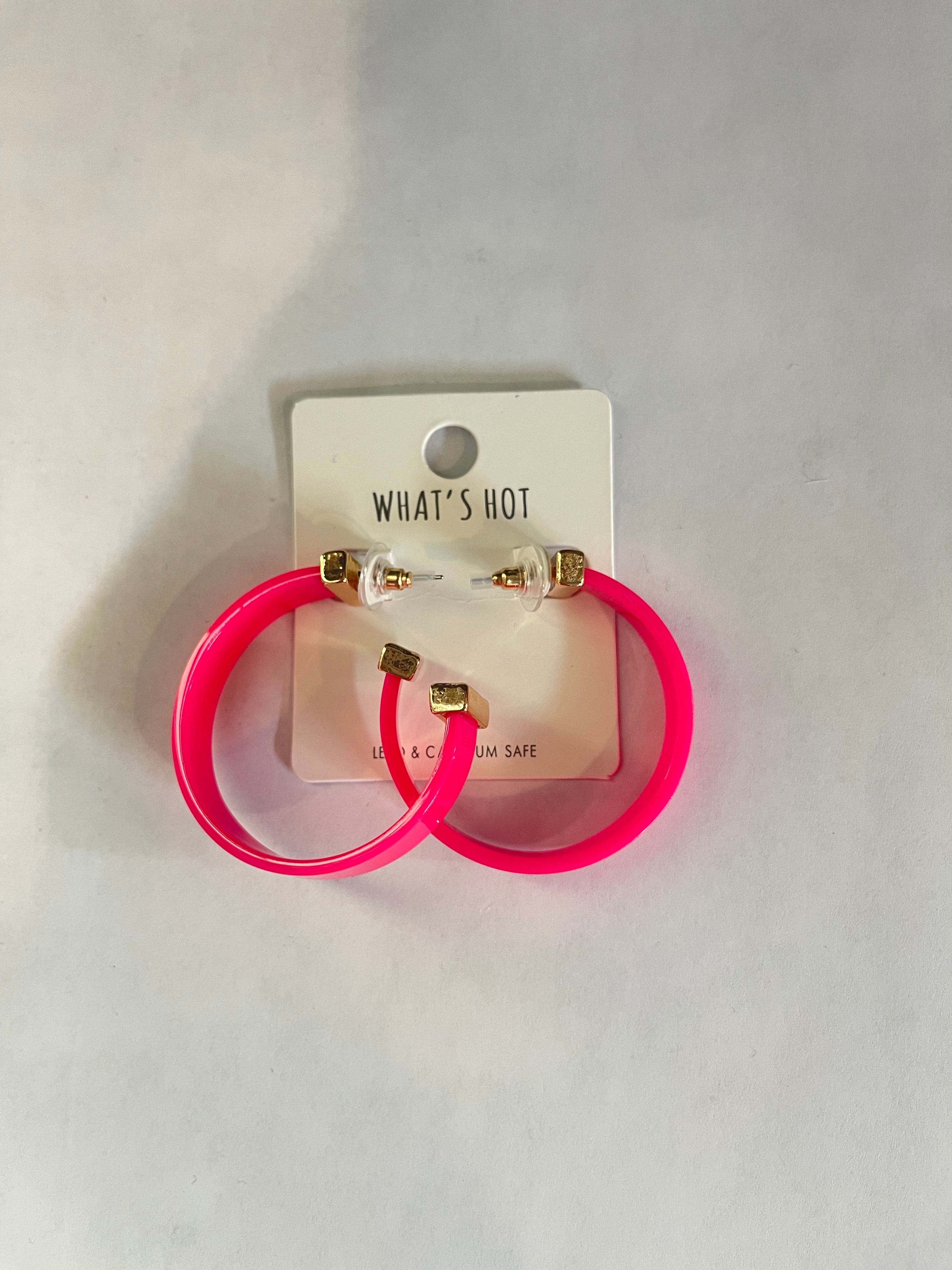 Chunky Acrylic Hoop Earrings for Women - Trendy Oversized Statement Jewelry - Perfect for Parties, Weddings & Everyday Wear