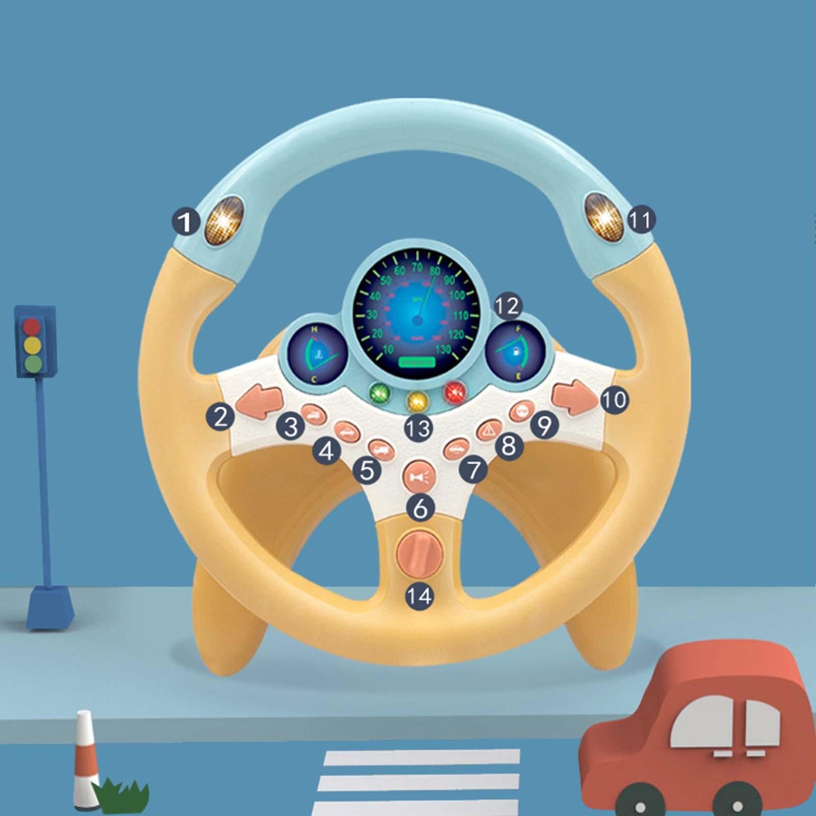 Interactive Electric Simulation Steering Wheel Toy for Babies - Fun Learning & Music Play - Perfect for Car Playtime & Early Childhood Development