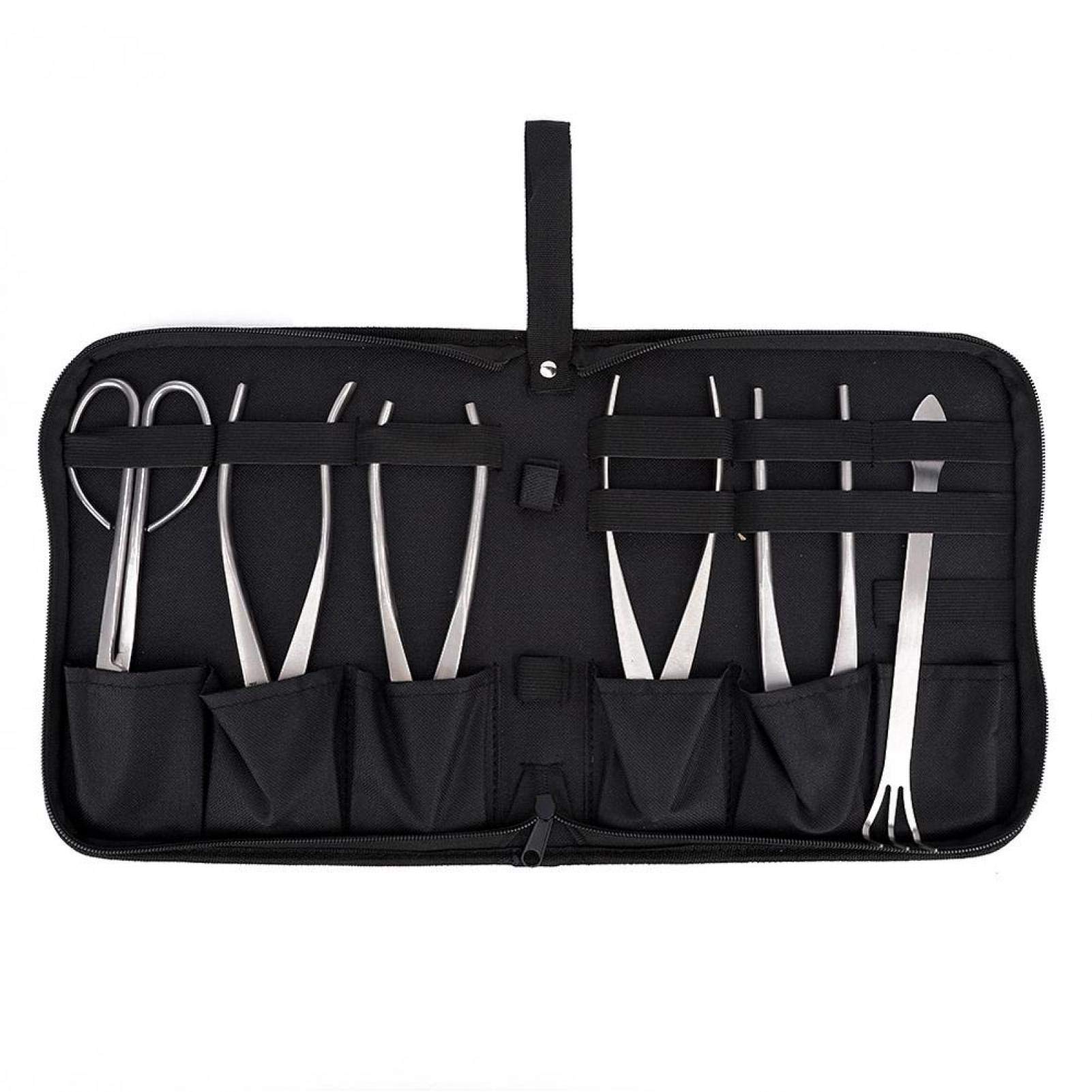 Premium 6-Piece Stainless Steel Bonsai Tool Kit - Professional Gardening Scissors & Trimming Set with Storage Bag - Perfect for Bonsai Tree Care, Pruning, and Plant Maintenance - Ideal Gift for Gardeners & Bonsai Enthusiasts