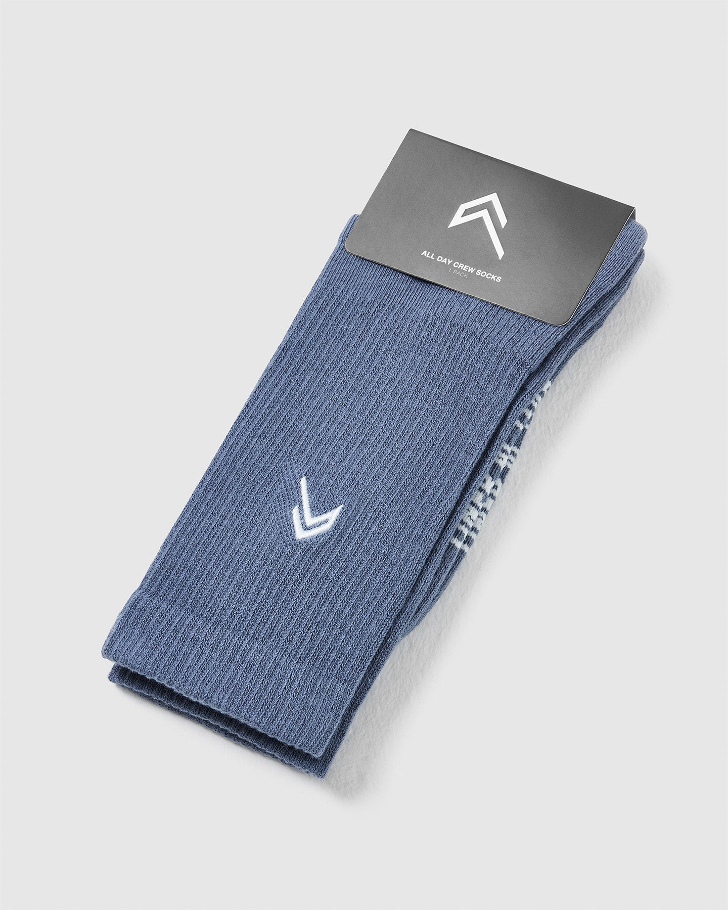 Premium All-Day Comfort Crew Socks 1-Pack (Granite Blue) - Soft Breathable Cotton Socks for Men & Women - Perfect for Work, Sports & Everyday Wear