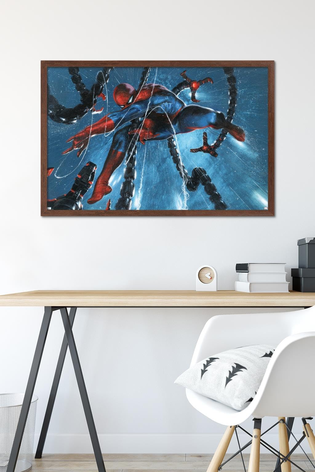 Marvel Spider-Man vs Doctor Octopus Framed Wall Art Print - 34x22.4 Inch Superhero Poster | Premium Comic Book Wall Decor for Bedroom, Game Room & Office | Gift for Marvel Fans | Perfect for Superhero-Themed Rooms, Home Theaters & Man Caves | Great for Movie Nights, Gaming & Comic Conventions