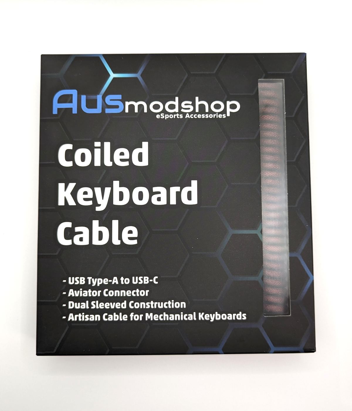 Premium Coiled USB Keyboard Cable - Aviator & Vampire Design for Mechanical Keyboards | Perfect for Gaming, Typing & Office Work