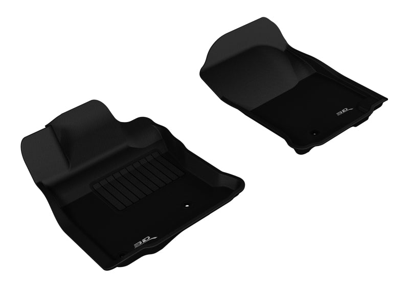 3D MAXpider Custom Fit All-Weather Floor Mats for 2010-2012 Toyota 4Runner (1st Row, Black) - Kagu Series | Durable, Non-Slip Car Mats for Protection & Easy Cleaning | Perfect for Off-Roading, Daily Commute & Family Trips