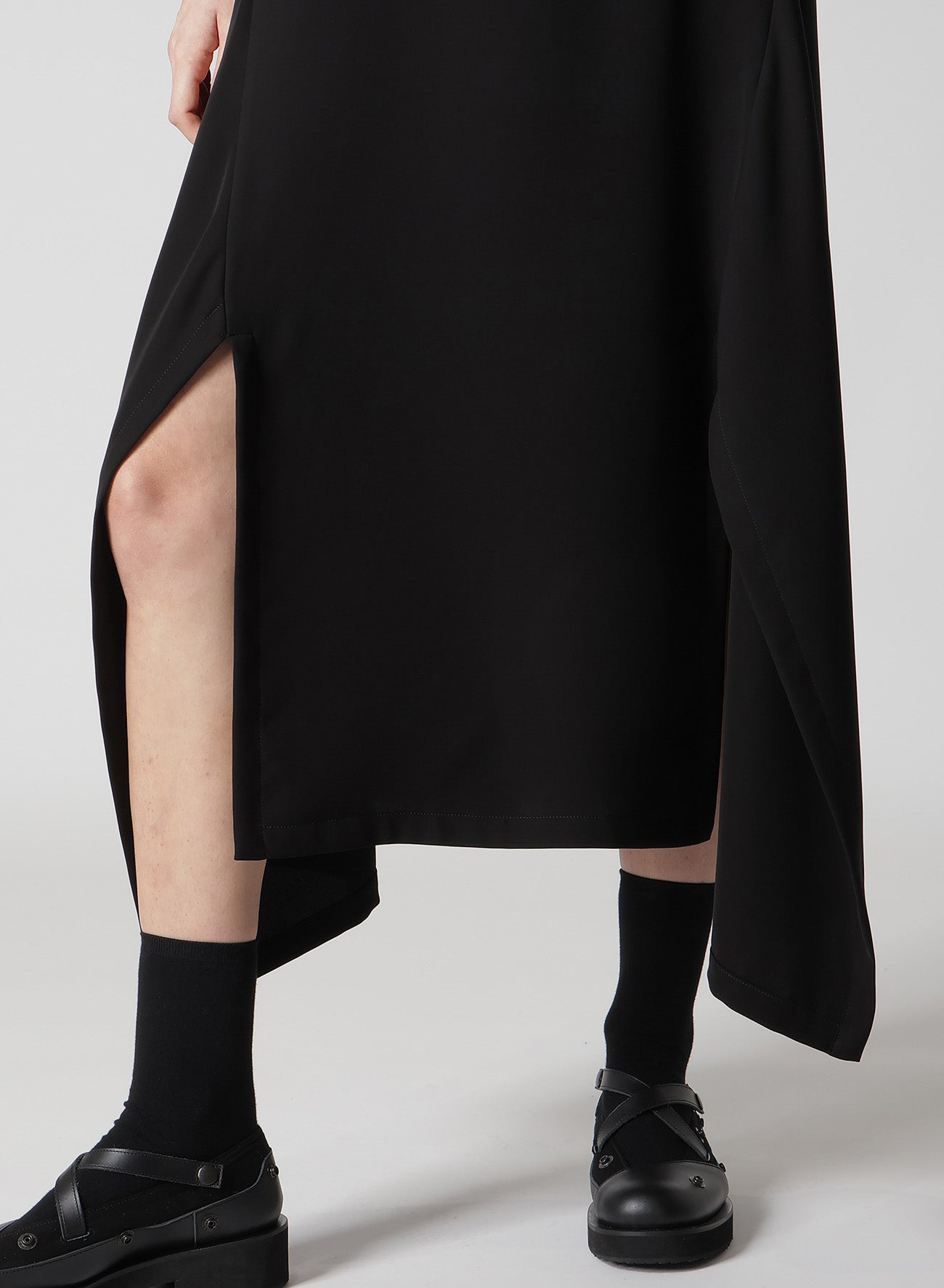Elegant Double Satin Slit Dress for Women - Sexy High Slit Evening Gown for Party, Night Out & Special Occasions