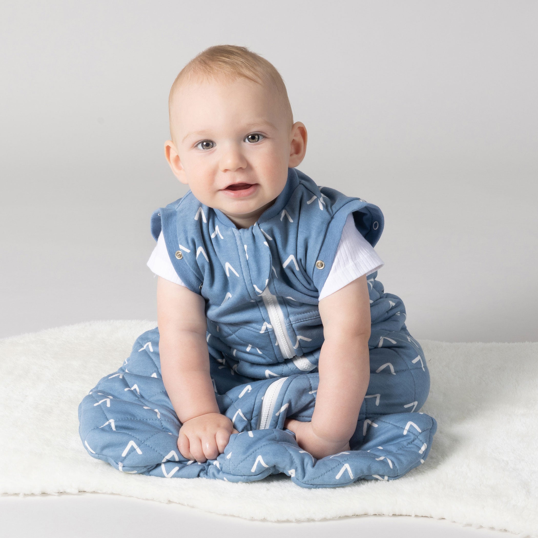 Nordic 2.5 TOG Swaddle Sleep Bag for Babies - Soft Denim Baby Sleeping Sack - Perfect for Nursery, Daycare & Travel