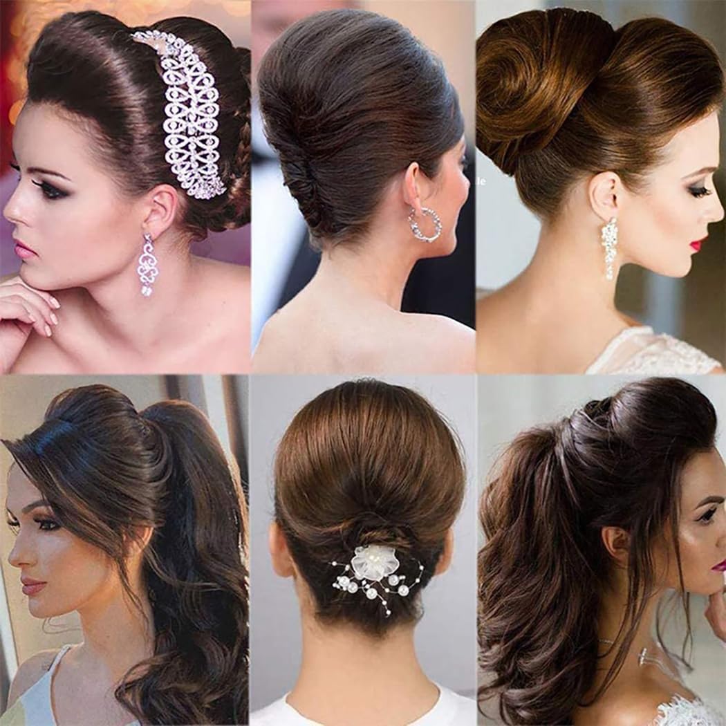 Dark Brown Invisible Hair Clip - Hair Bump Insert for Volume & Princess Styling | Hair Bun & Crown Shaper Accessories | Perfect for Weddings, Prom & Special Occasions