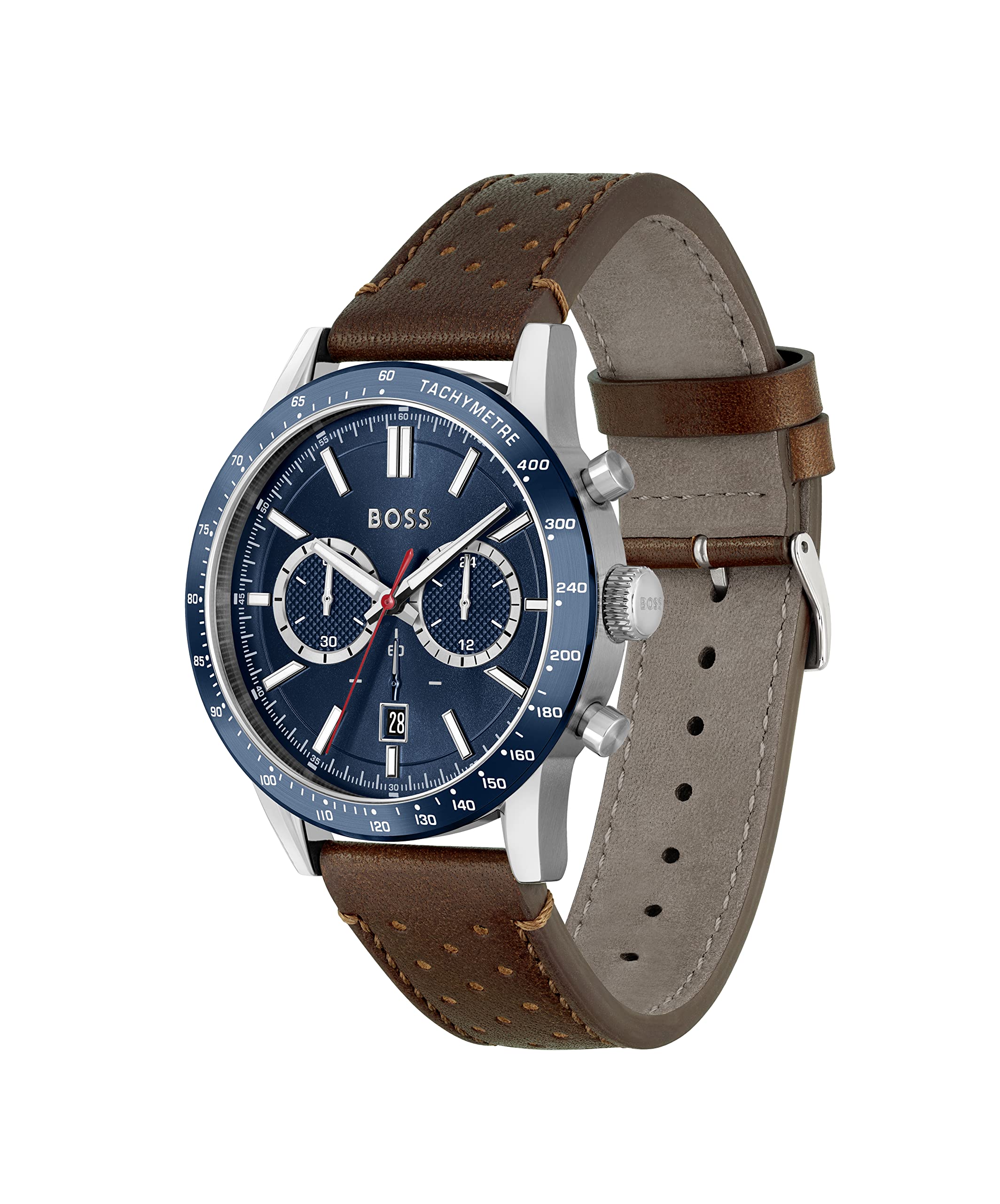 BOSS Allure Men's Quartz Chronograph Stainless Steel Watch - Water Resistant 100M - Luxury Dress Watch for Business, Formal Events & Everyday Wear