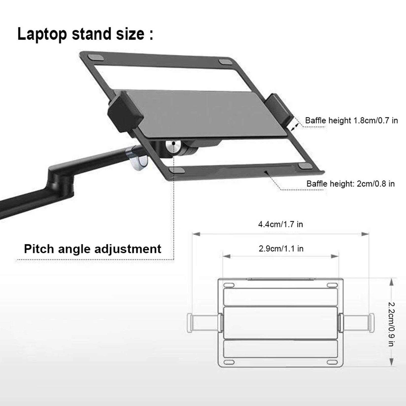 ELQ 2-in-1 360° Rotating Heavy Duty Dual Arm Desk Mount for 17-32