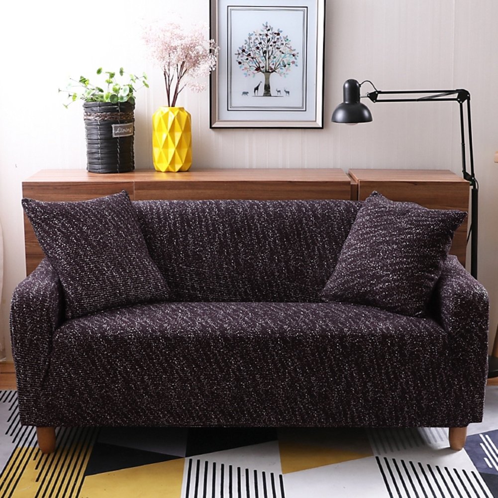 Pet Proof Sofa Cover - Non-Slip, High Elasticity, Thickened Furniture Protector for Dogs - Solid Color Couch Cover for Sectional Sofas (92x18 Inches, 4-Seater) - All Season Protection for Living Room & Family Room