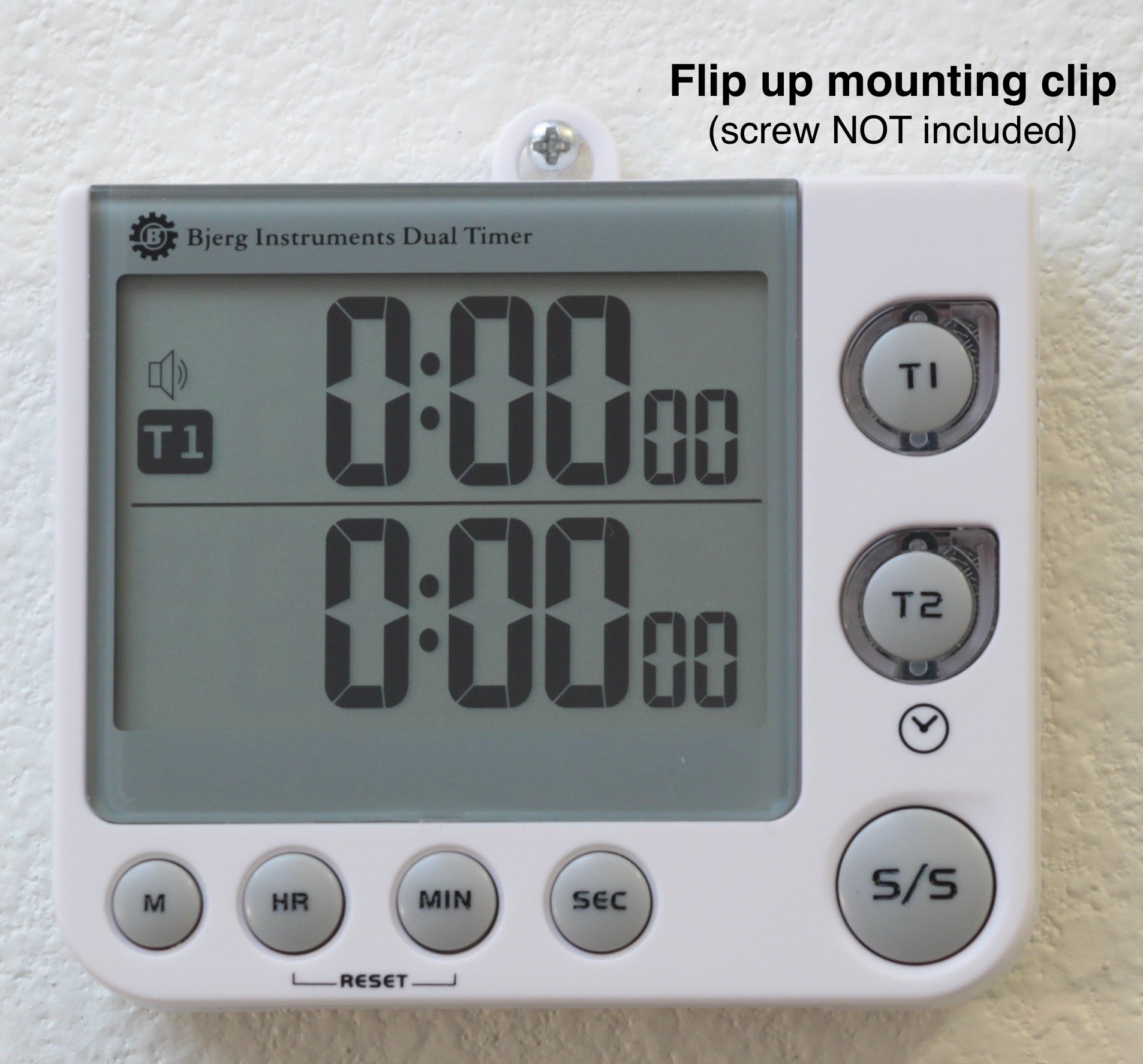 Dual Digital Kitchen Timer - Count Up & Count Down Timer with Large LCD Display for Cooking, Baking, Exercise & Classroom Use