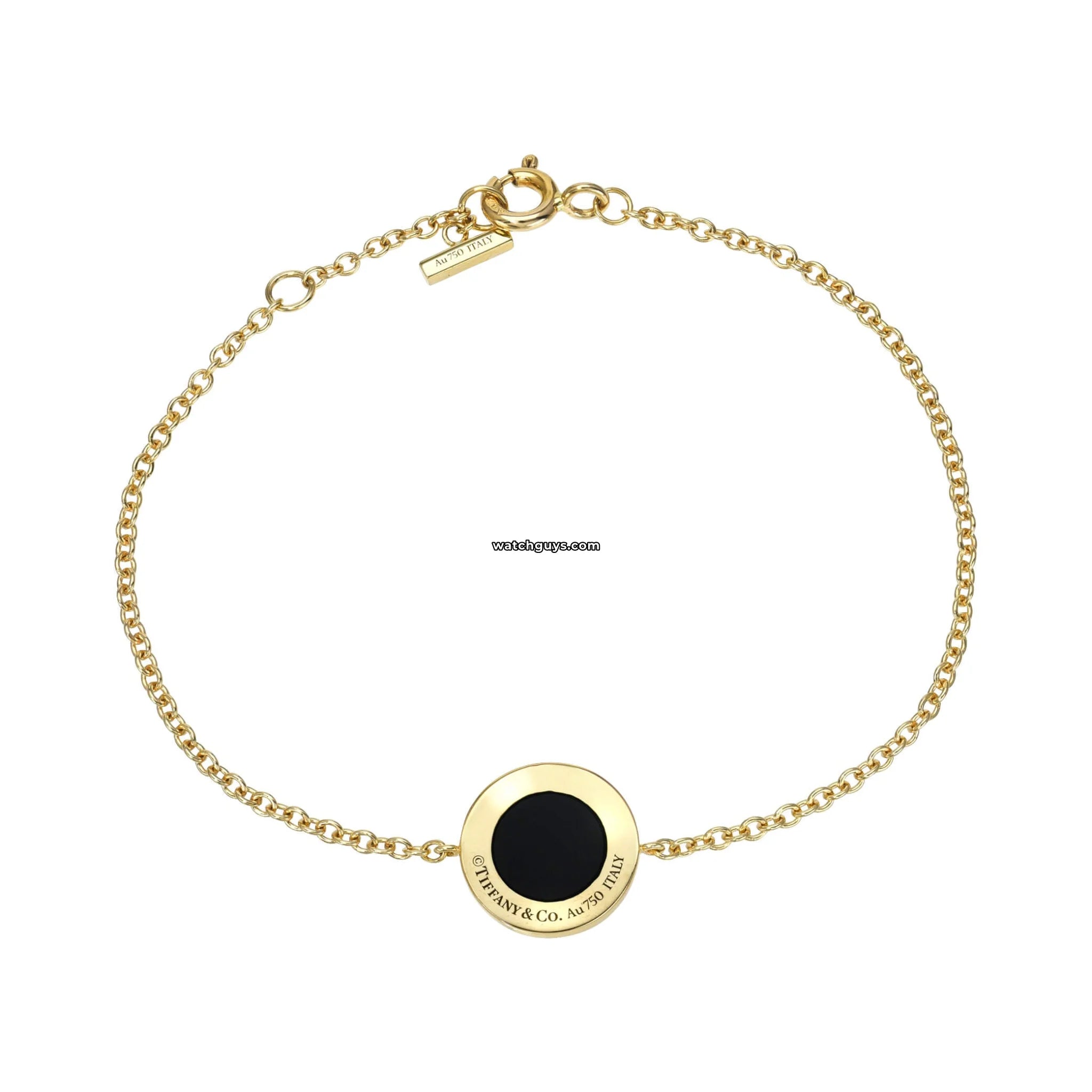 Tiffany & Co. T Circle Diamond and Onyx Bracelet - Sterling Silver Luxury Jewelry for Women, Perfect for Gifts, Anniversaries & Special Occasions