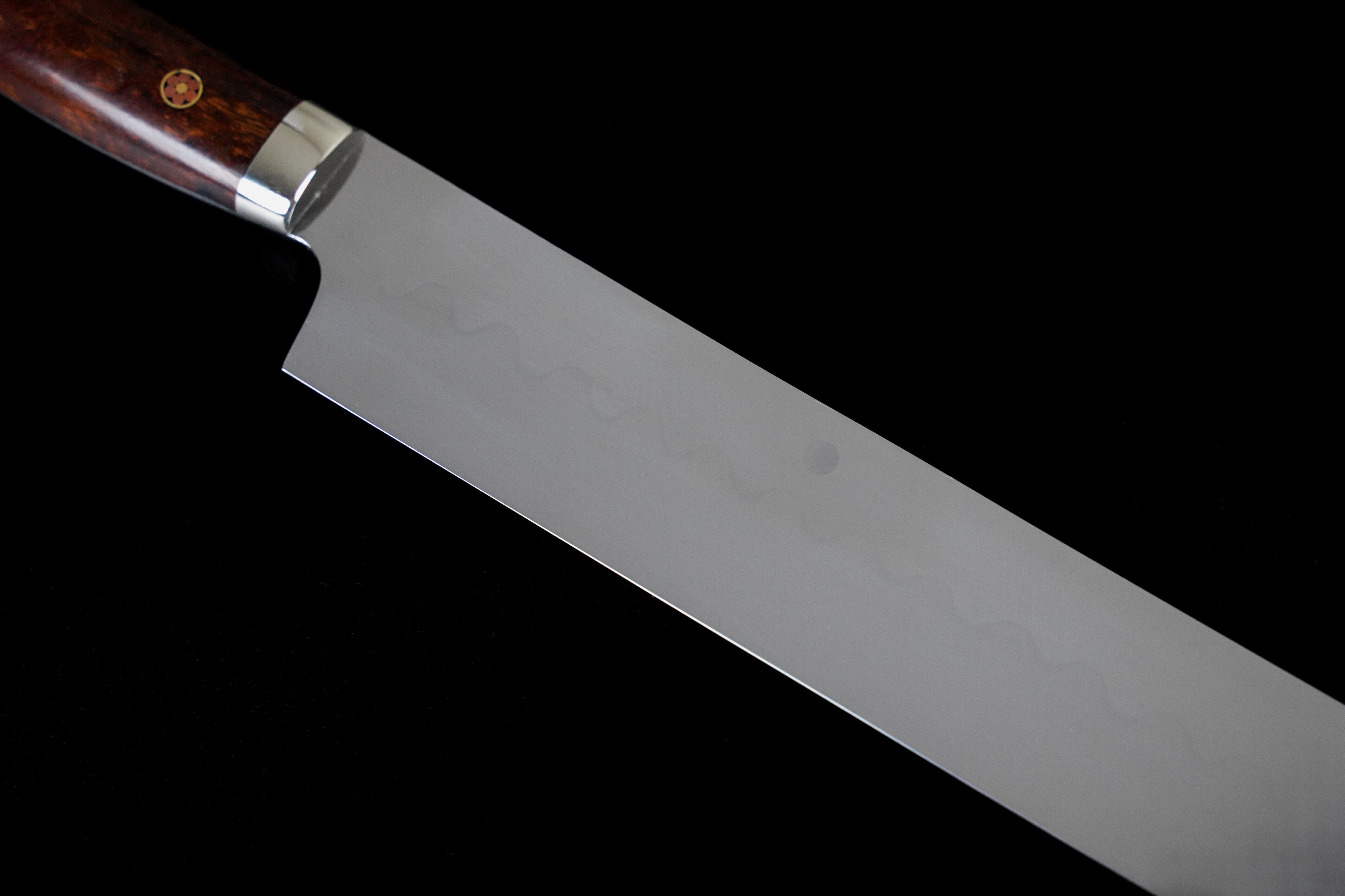 Premium Ikeda Yoshikazu 390mm White #3 Moon Honyaki Sakimaru Knife - Japanese Chef Knife for Sushi, Sashimi & Meat Cutting - Perfect for Professional Chefs & Home Cooking Enthusiasts