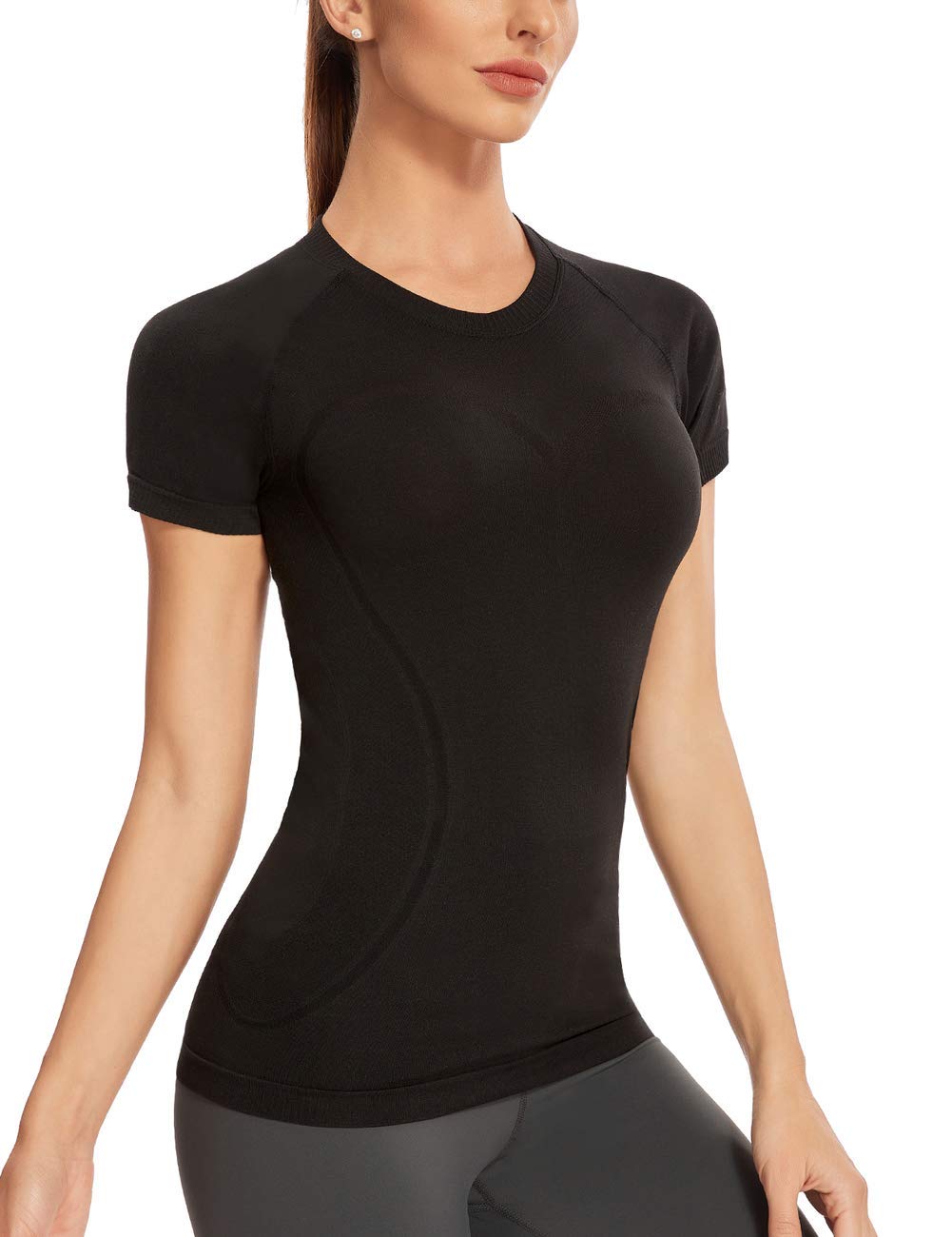 Hopgo® Women's Short Sleeve T-Shirts - Soft Cotton Casual Tee Tops for Everyday Wear | Perfect for Summer, Gym, and Lounge Outfits