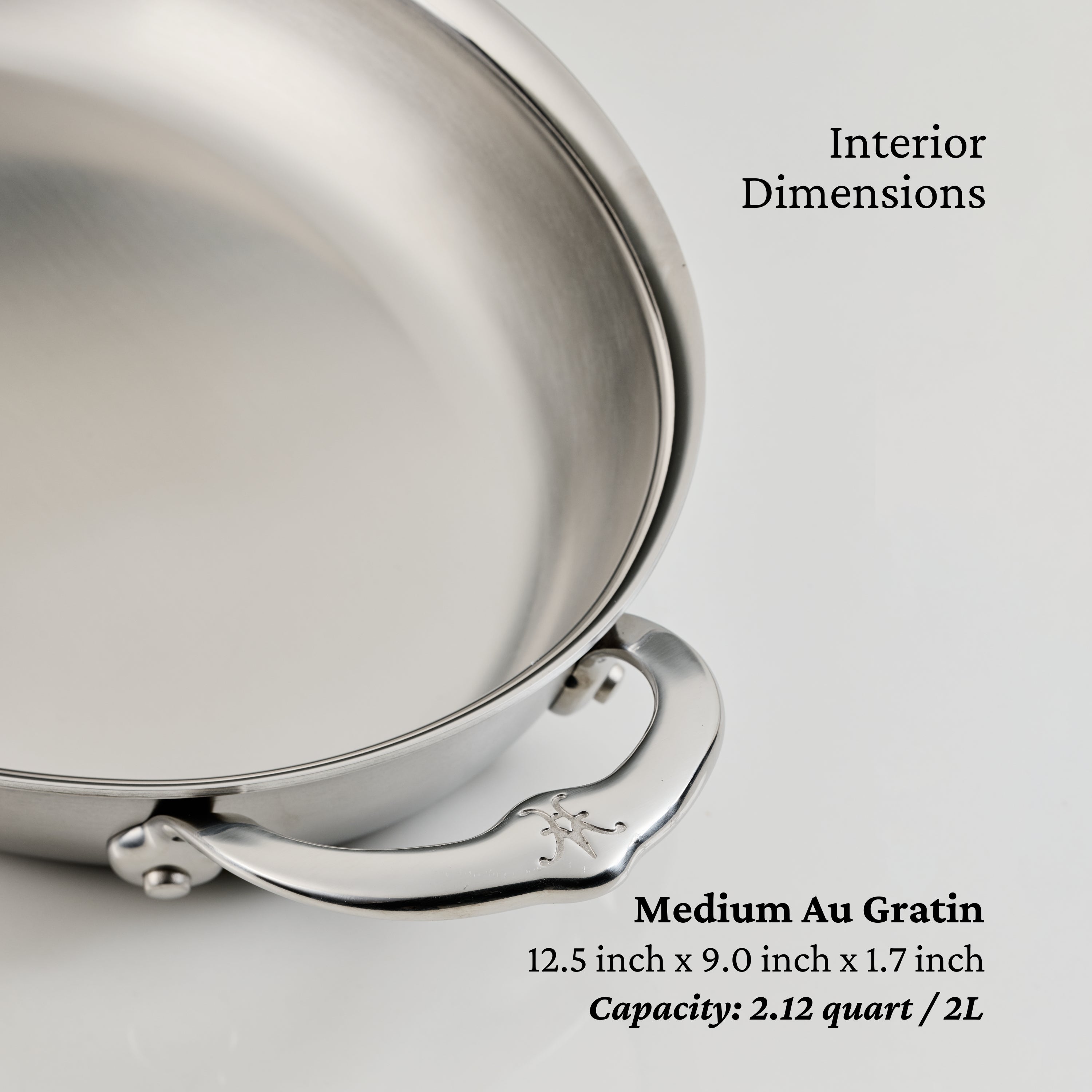 Stainless Steel Oval Au Gratin Baking Dish - Oven Safe Casserole Pan for Potatoes, Mac & Cheese, Lasagna - Perfect for Family Dinners & Holiday Cooking
