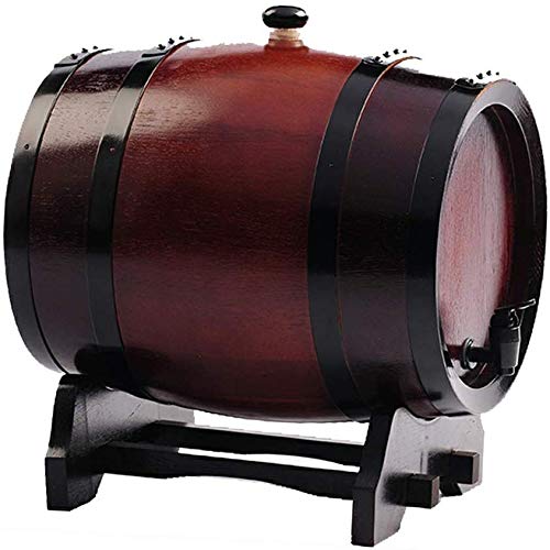 JLDN 3L Oak Aging Barrels - Premium Whiskey, Bourbon & Tequila Barrel with Leak-Proof Tap Stand - Perfect for Home Brewing, Craft Spirits & Wine Aging - Ideal for Bars, Restaurants & Home Distilling