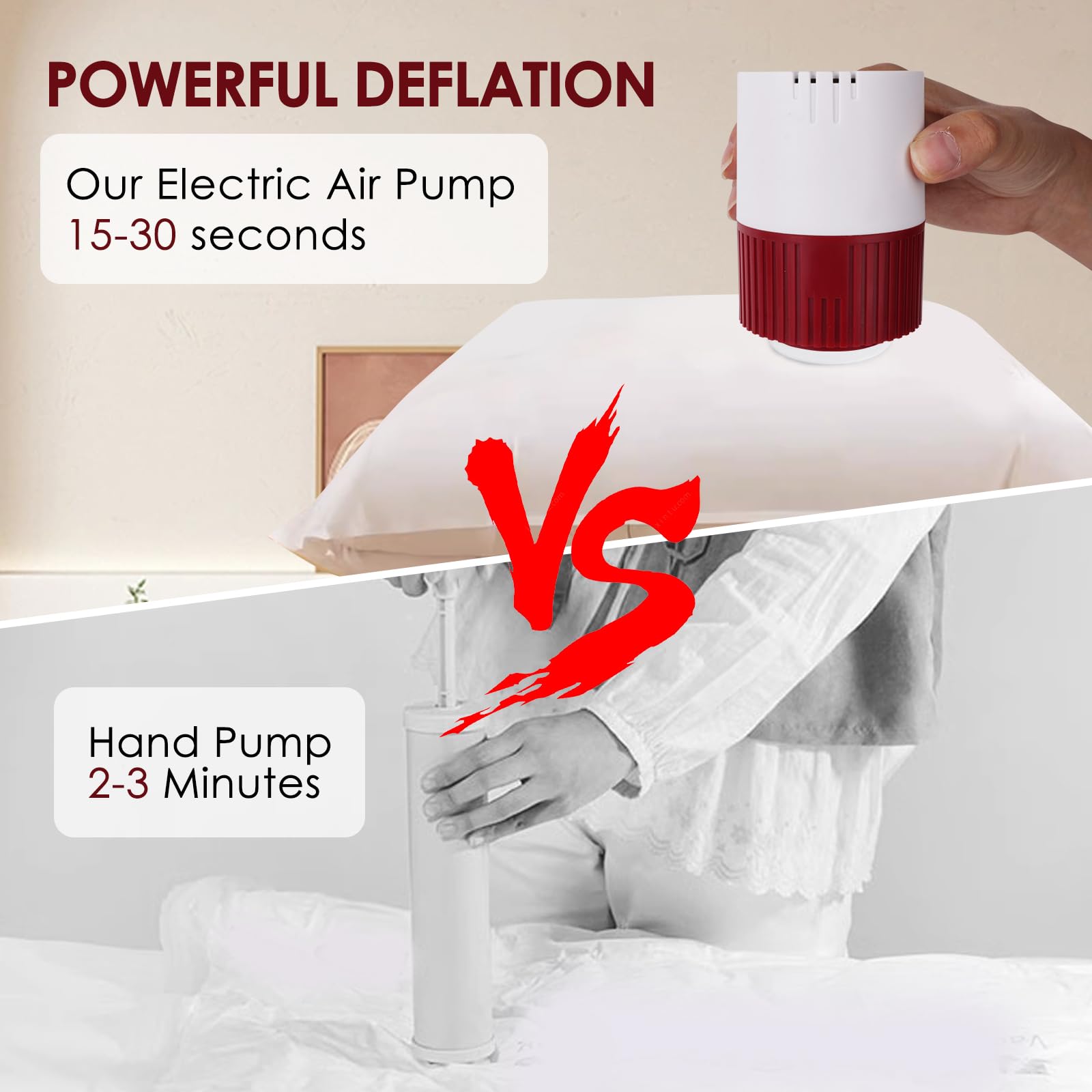 30W Electric Vacuum Pump for Large Storage Bags - Powerful US Plug-in Sealer for Clothes, Blankets & Seasonal Items (Bags Not Included) - Perfect for Space Saving & Home Organization