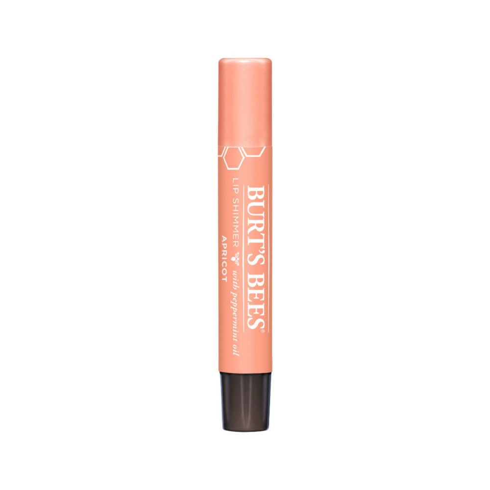 Burt's Bees Lip Shimmer in Apricot - Moisturizing & Natural Lip Color with Shea Butter & Beeswax - Perfect for Everyday Wear & Natural Makeup Looks