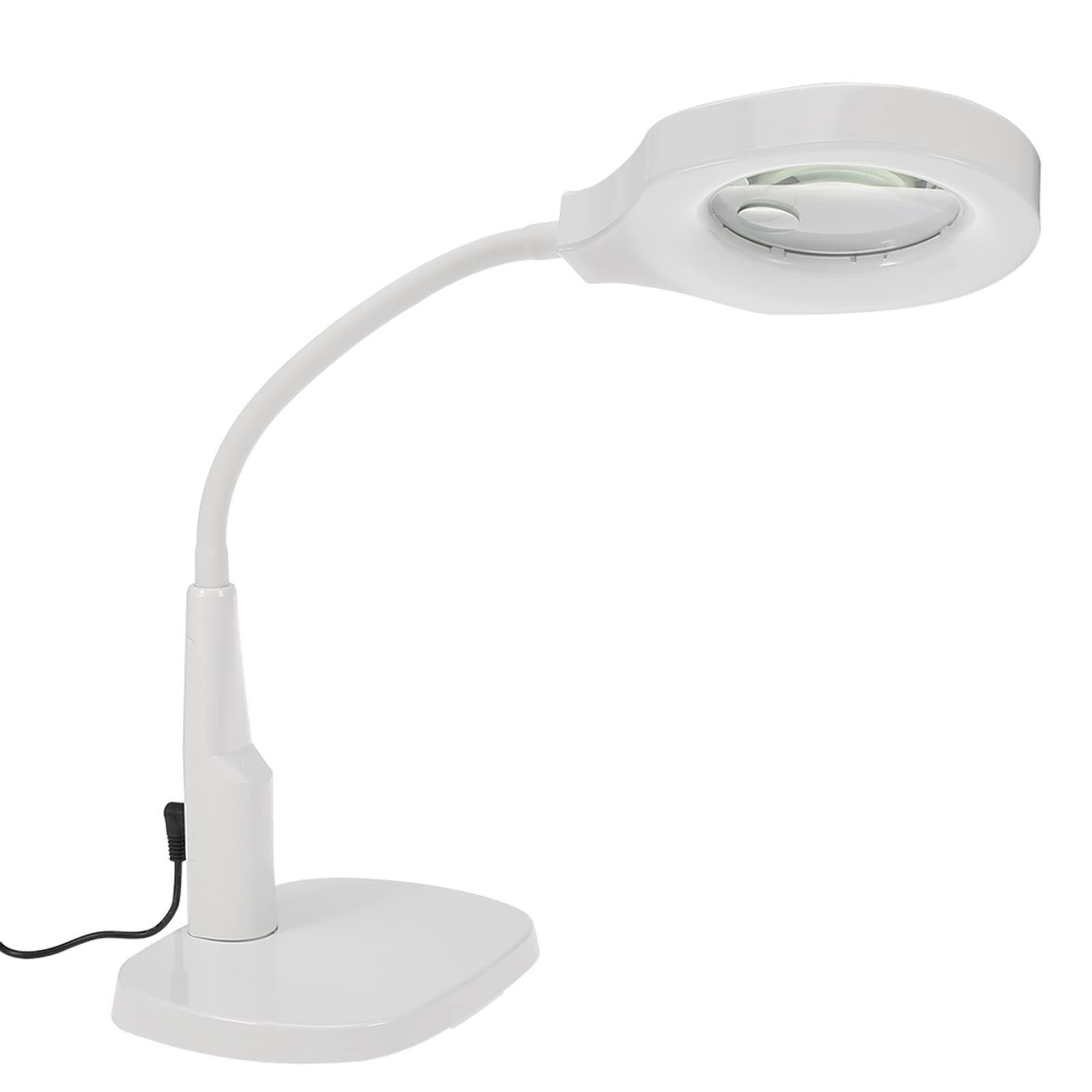6W Adjustable Magnifying Lamp with LED Light - Perfect for Reading, Eyelash Extensions, Tattoo & Beauty Work - US Certified Desk Magnifier for Crafts & Close-Up Tasks