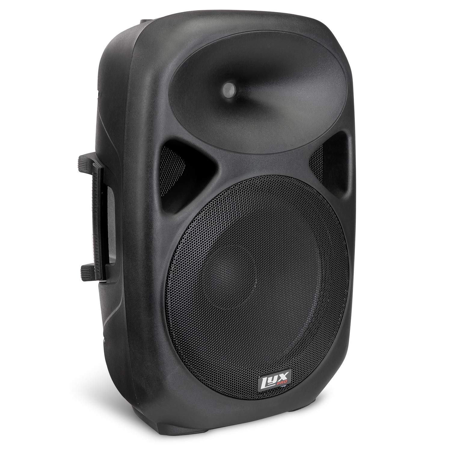 LyxPro 15 Inch Portable PA Speaker System with Bluetooth, MP3, USB, SD Card Slot - Rechargeable Battery, Foldable Handle & Wheels for Outdoor Events, Parties, and Live Performances