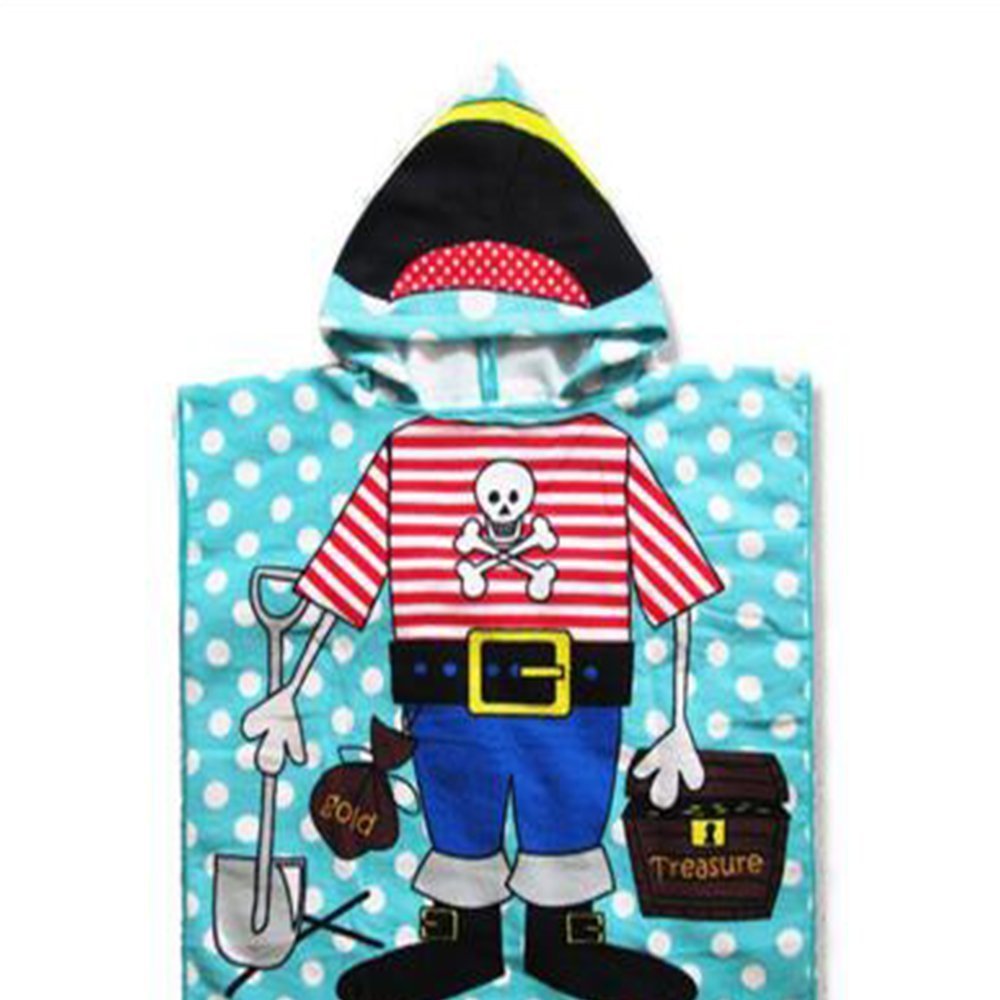Pirates Themed Hooded Baby Bath Towel - 24