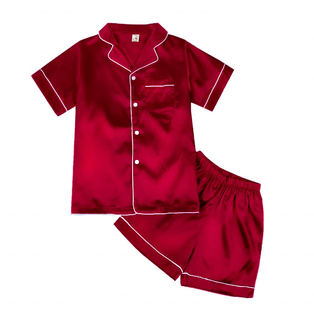 Kids Silk Pajama Set - Button-Up Sleepwear for Boys & Girls | Perfect Nightwear & Gift