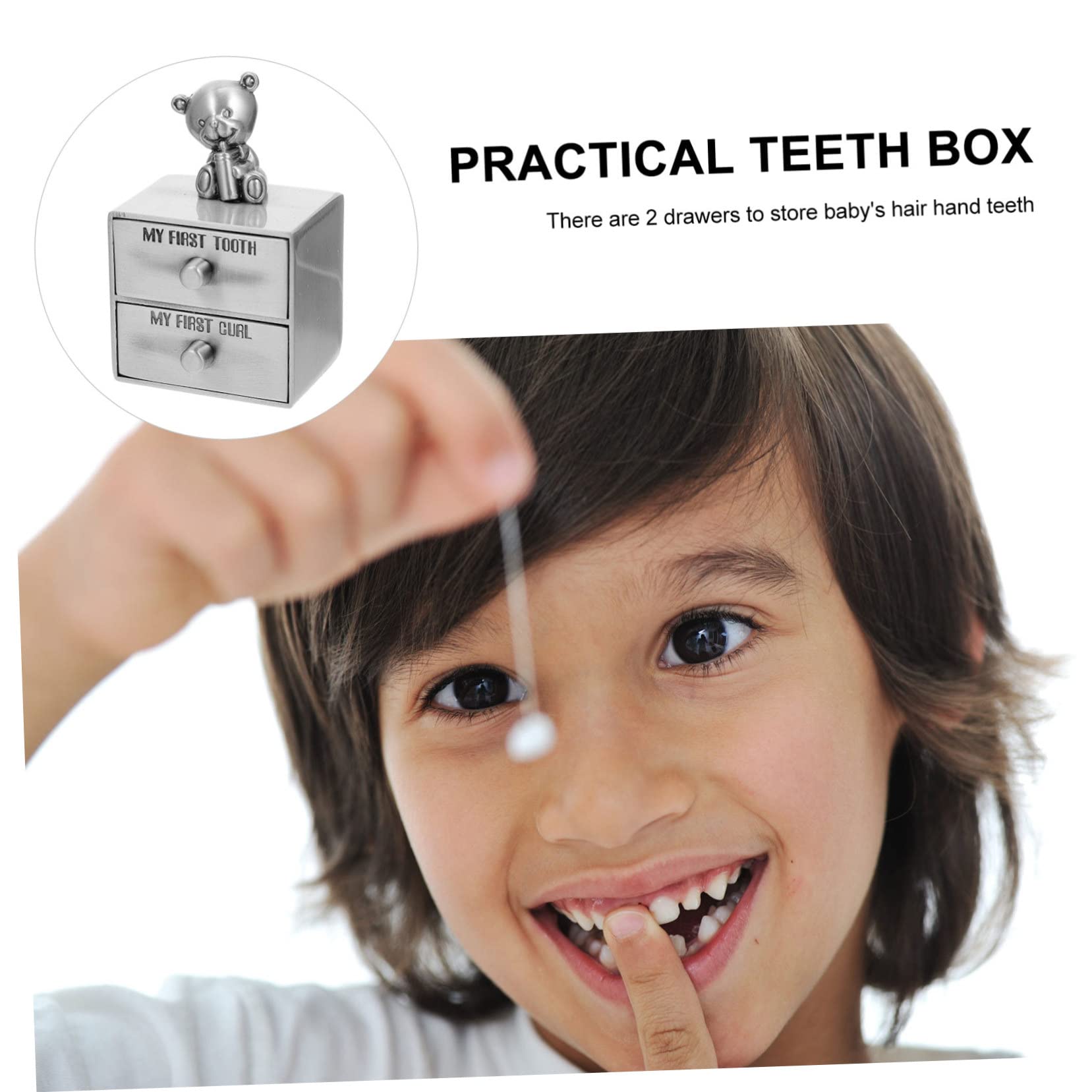 VICASKY 6 Pack Baby Teeth Keepsake Box - Durable PP Plastic Tooth Organizer with Zinc Alloy Decoration - Perfect for Kids' First Lost Tooth, Tooth Fairy Gifts & Childhood Memory Preservation