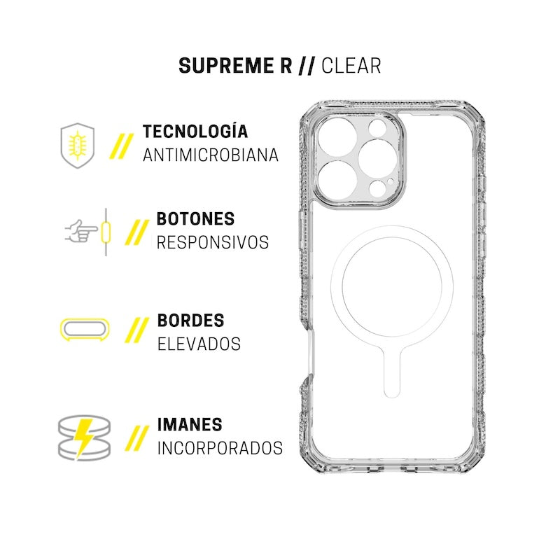 iTskins Supreme Rugged Case for iPhone 16 Pro - Shockproof & Drop Protection - Perfect for Outdoor Adventures & Daily Use