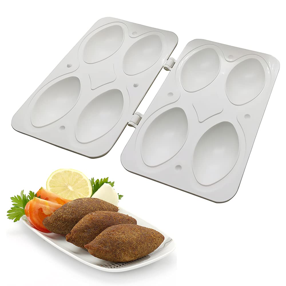 4 Grid Meatball Maker - DIY Meatball Mold & Patty Press for Home Kitchen - Manual Meatball Making Tool - Perfect for Burgers, Meatballs, Kebabs & Meal Prep (4 Grid)