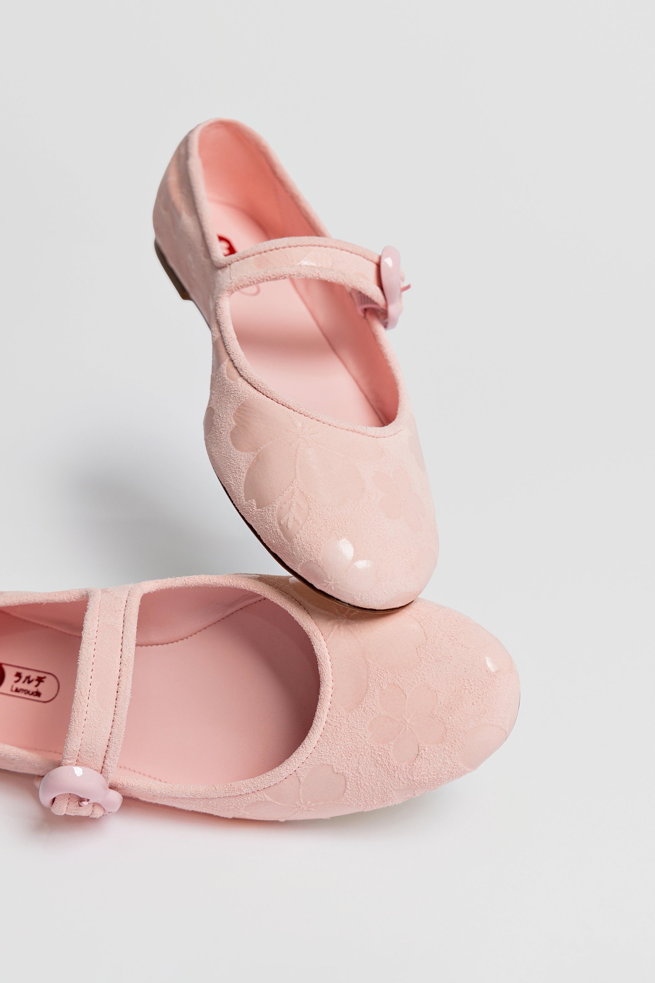 Verona Ballet Flat Shoes - Tulip Sakura Printed Suede for Women | Comfortable & Stylish Casual Flats for Work, Dating & Everyday Wear