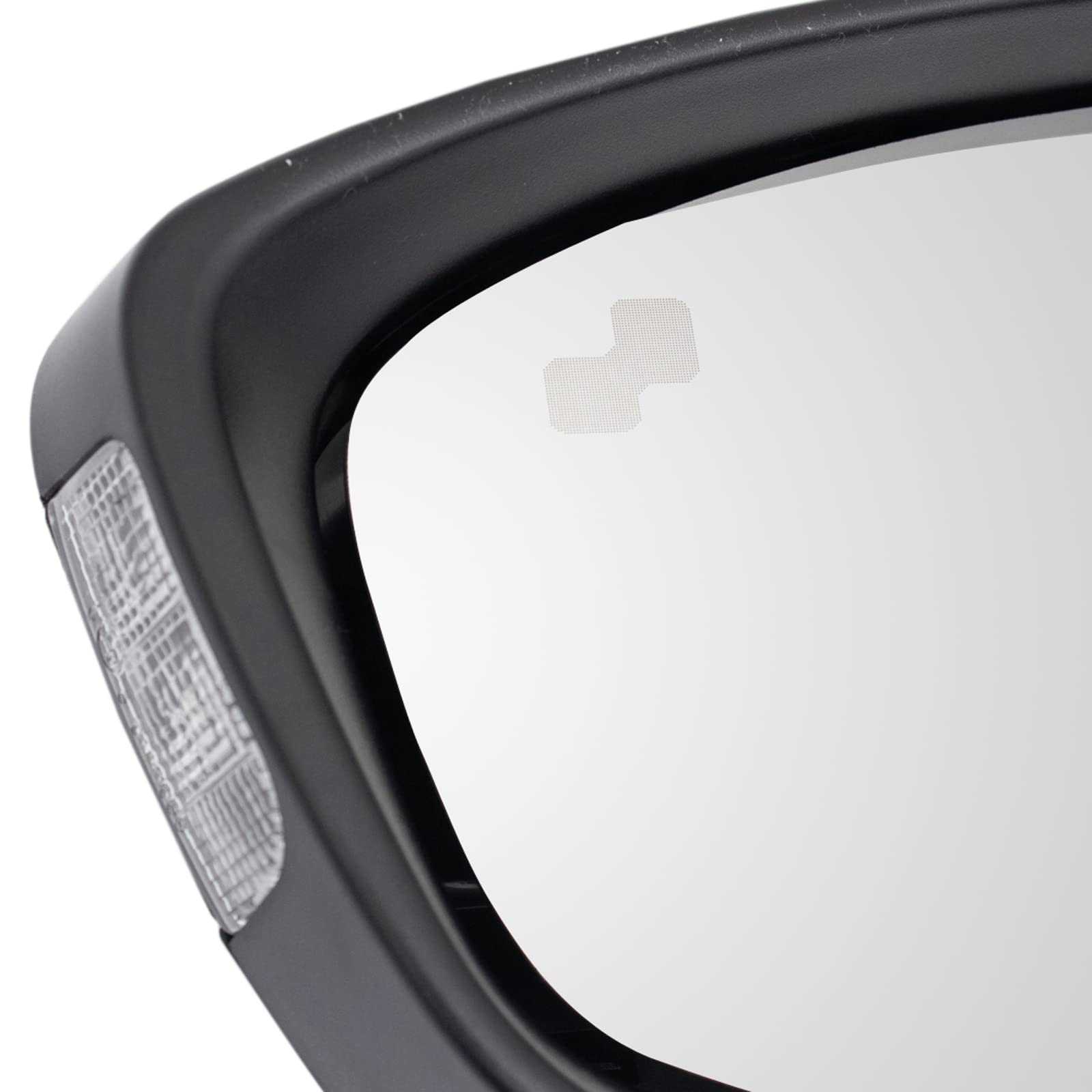 TRQ Left Side Mirror with Blind Spot Indicator - Compatible with 2013-2015 Mazda CX-5 (MA1320225) - No Heat Feature - Perfect for Safe Lane Changes & Parking Assistance
