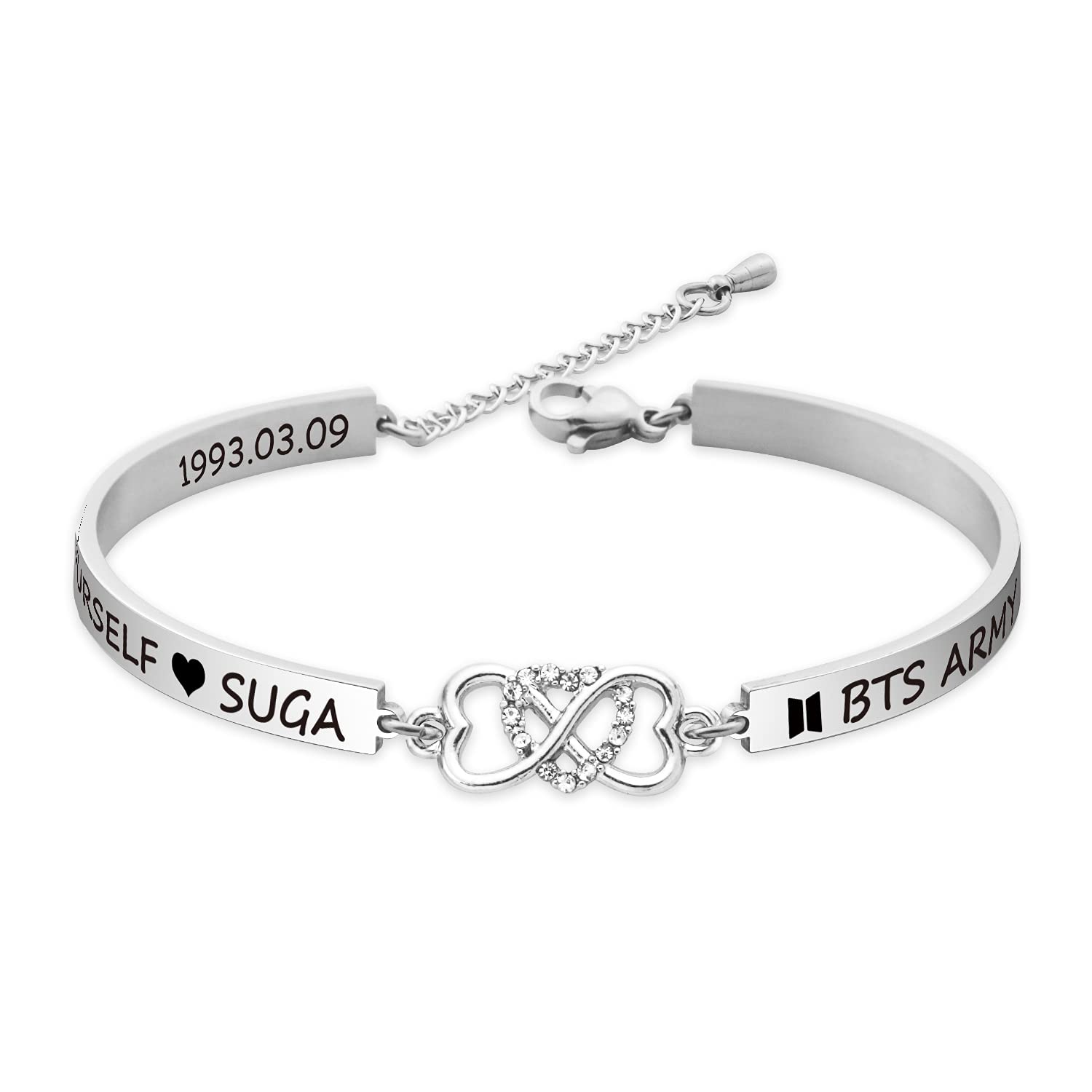BTS Love Yourself Bracelet - Kpop Bangtan Boys Fan Gift, BTS Merchandise for ARMY, Unisex Adjustable Friendship Bracelet - Perfect for Concerts, Birthdays, and Kpop Collectors