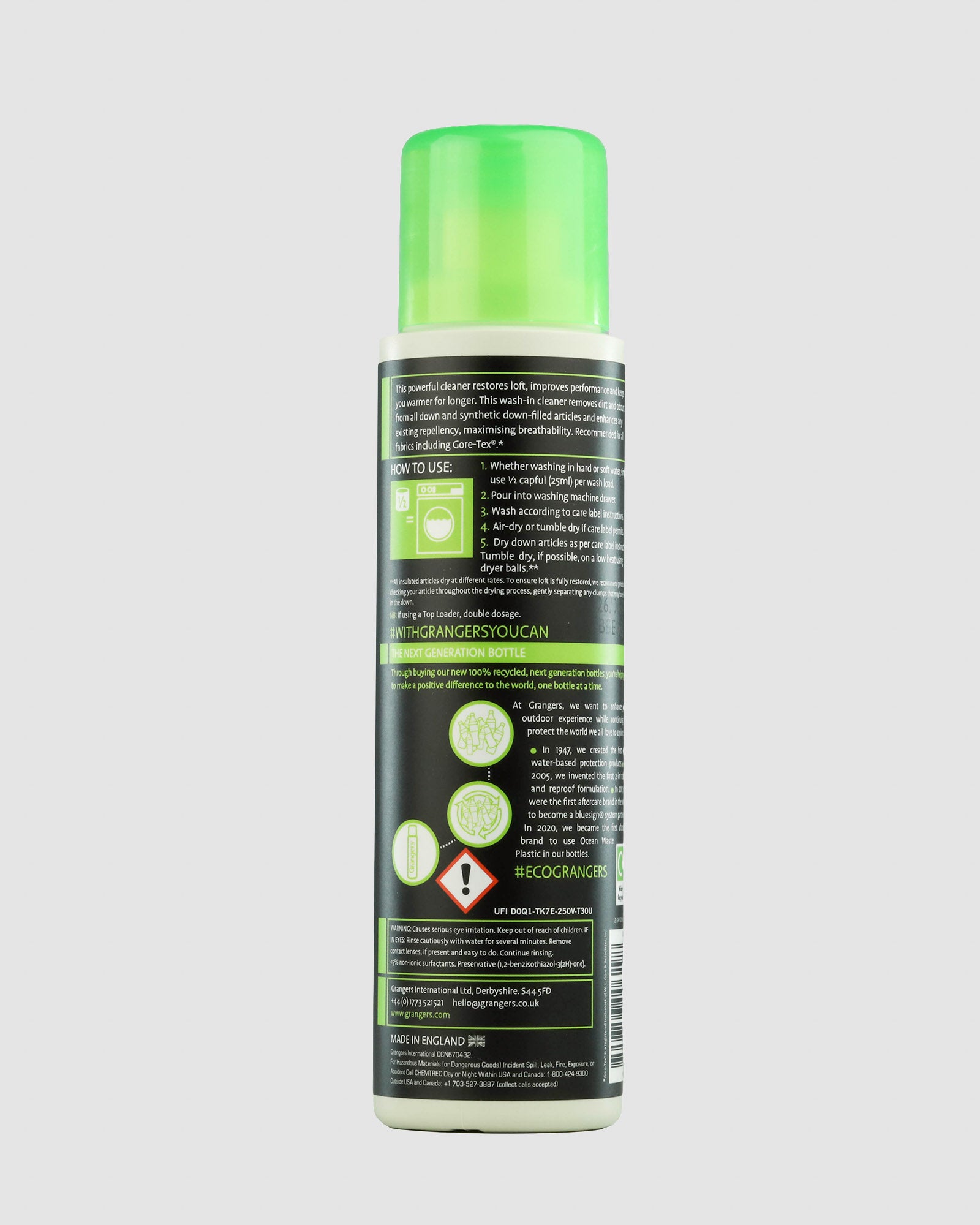 Grangers Down Wash Concentrate - Gentle Cleaning Solution for Down Jackets, Sleeping Bags & Outdoor Gear - Perfect for Camping, Hiking & Winter Sports