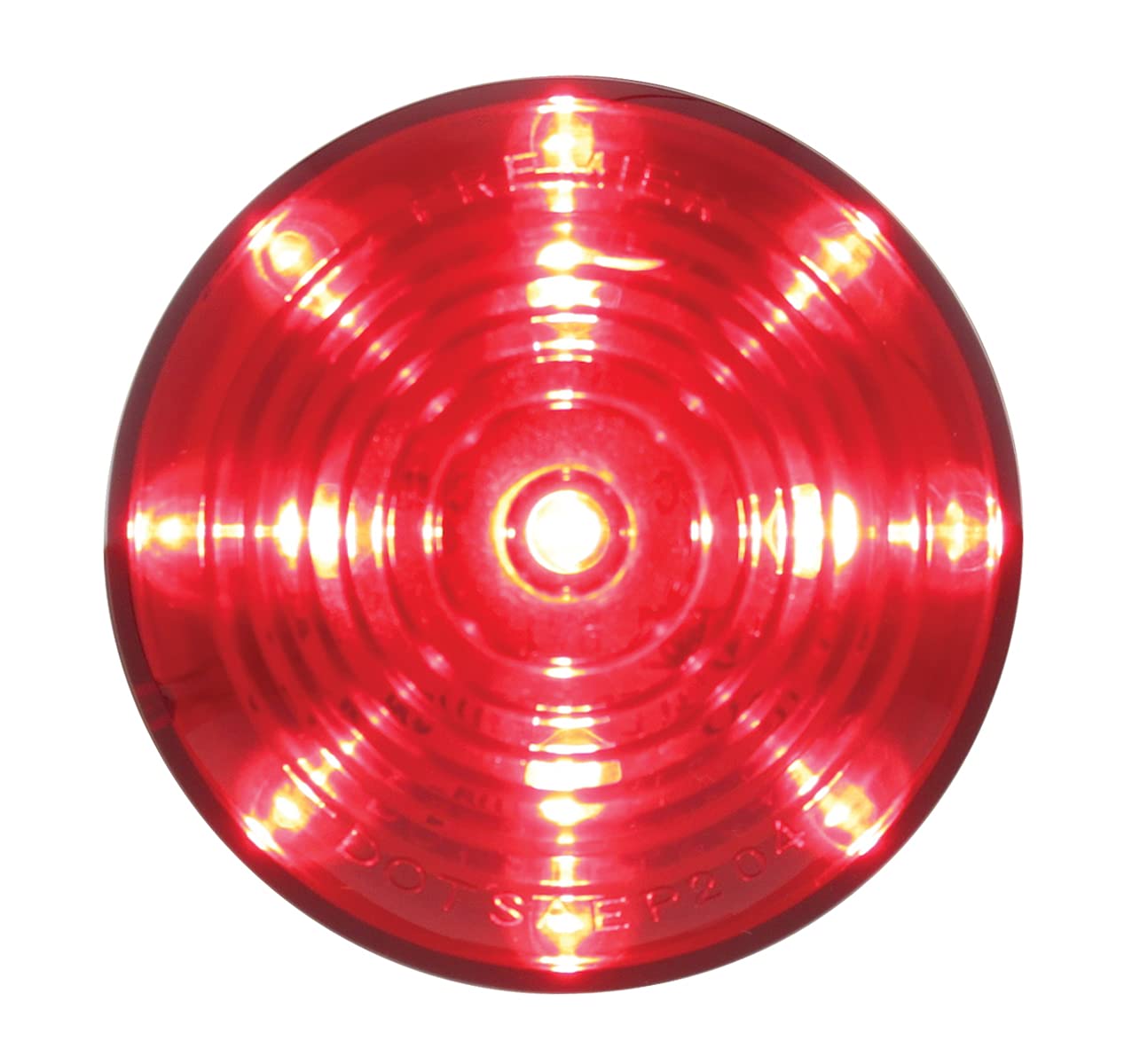 United Pacific 13 LED 2.5 Inch Red Roadster Clearance Marker Light - Red Lens LED Truck Trailer Light for Semi, RV, Boat & Off-Road Vehicles