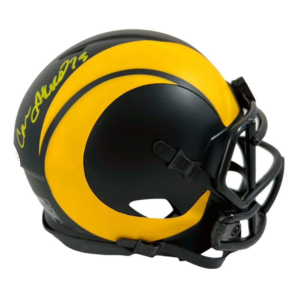 Cam Akers Autographed Los Angeles Rams Eclipse Mini Helmet with COA - Officially Licensed NFL Collectible for Fans, Sports Memorabilia & Home Decor