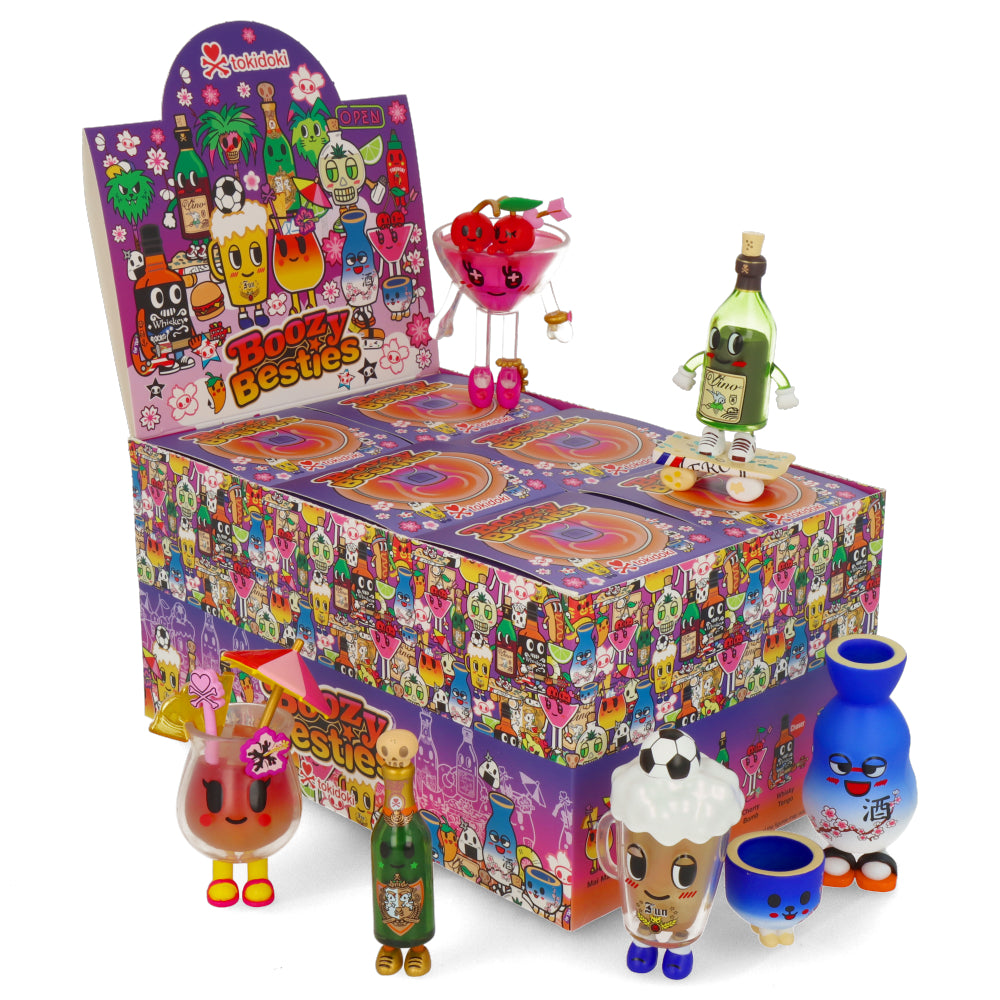 Tokidoki Boozy Besties Collectible Figures Set (6pcs) - Perfect for Anime Lover Display, Office Desk Decor & Gift for Friends