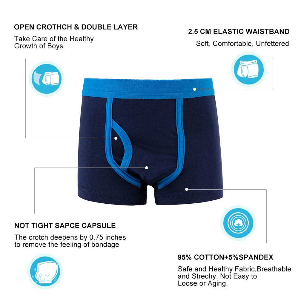 **Boys' Cotton Boxer Briefs 5-Pack - Soft Toddler Underwear for Kids | Comfortable & Breathable for Playtime & Sleep**
