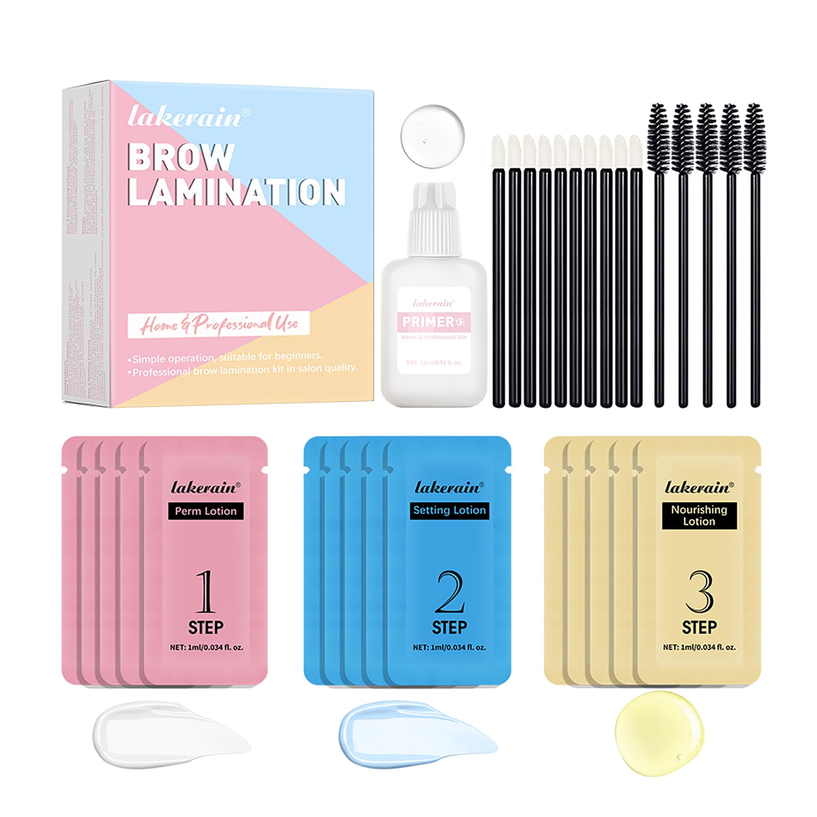 Professional DIY Brow Lamination Kit - Eyebrow Perm Treatment with Brushes for Fuller, Thicker Brows Lasting 8 Weeks | At-Home Salon Quality Eyebrow Care for Special Occasions & Daily Beauty Routine