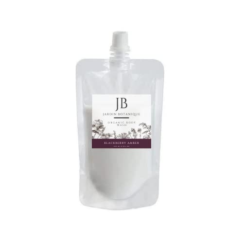 Organic Blackberry Amber Body Wash - 8 oz Refill Bottle | Natural & Moisturizing Shower Gel for Dry Skin | Perfect for Daily Use & Spa-Like Relaxation at Home