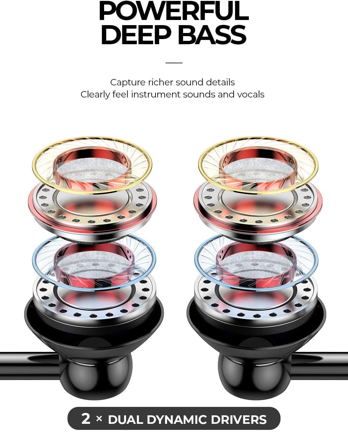 Hi-Fi Wired Earphones with Noise Cancelling Mic - Compatible with Boost Mobile Summit Flip & Cricket Debut Flex Flip - Metal In-Ear Headphones for Workouts, Commuting & Gaming