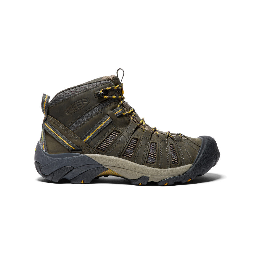 Men's Voyageur Mid Hiking Boots - Waterproof & Lightweight for Outdoor Adventures (Raven/Tawny Olive) | Perfect for Trail Hiking, Camping & Backpacking