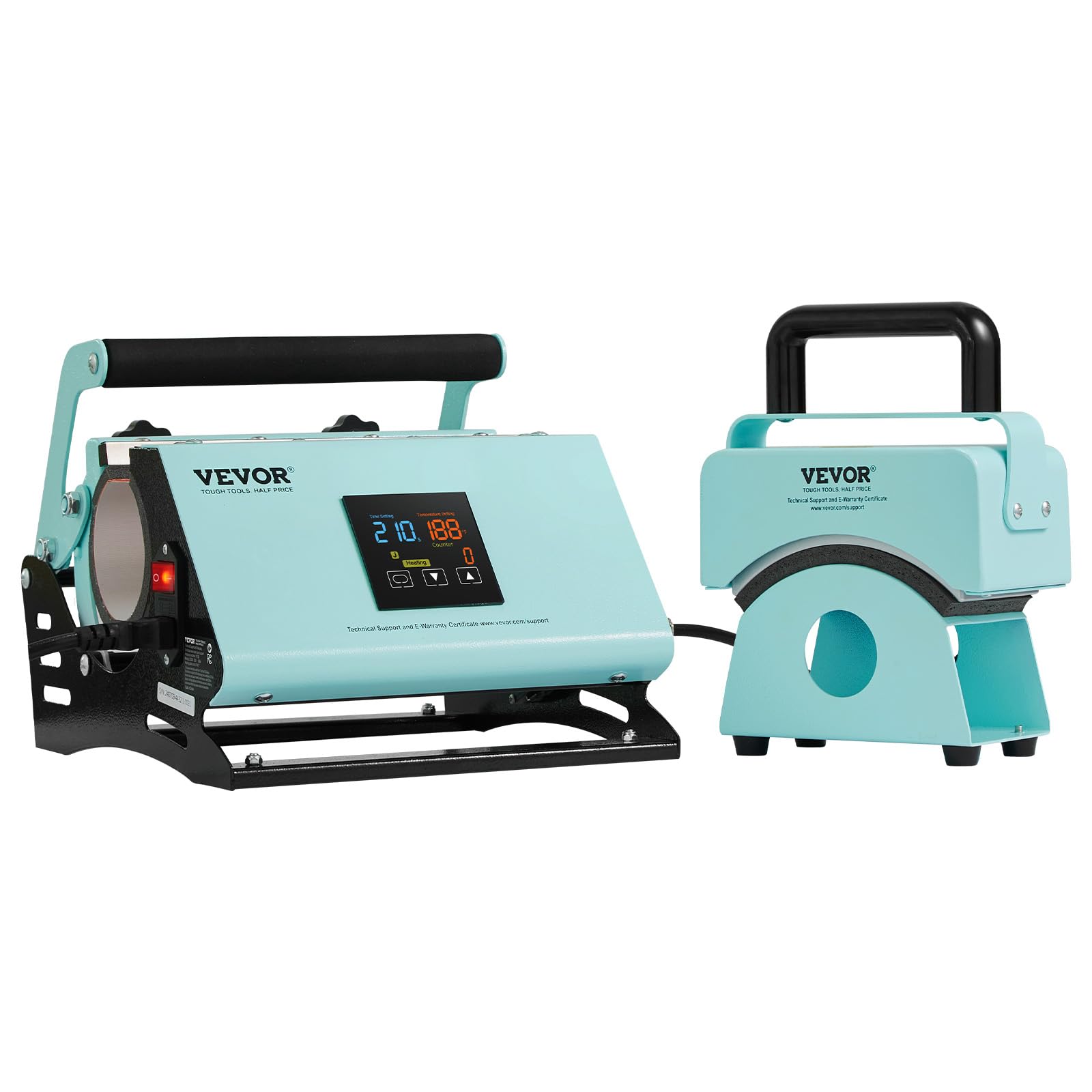 VEVOR 2-in-1 Tumbler & Hat Heat Press Machine for Sublimation - Digital Temperature Control for 11-30oz Mugs & Caps - Perfect for DIY Custom Drinkware & Hat Printing at Home or Small Business