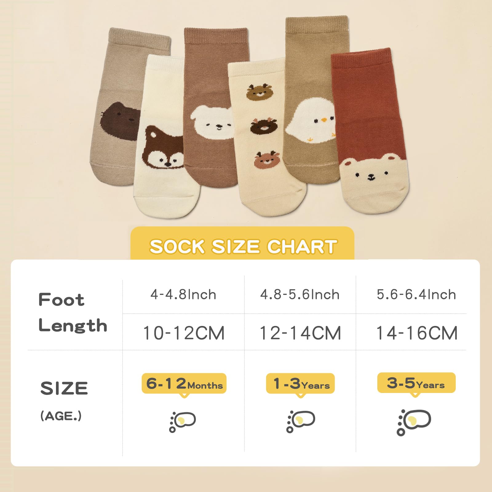 Non-Slip Baby Socks with Grippers (9 Pairs) - Anti-Skid Ankle Socks for Infants & Toddlers 0-7 Years - Perfect for First Steps, Crawling & Playtime