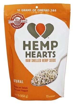 Manitoba Harvest Organic Raw Shelled Hemp Hearts - 1 lb (454g) Pack | High Protein Hemp Seeds for Smoothies, Salads & Baking | Keto, Vegan & Gluten-Free Superfood