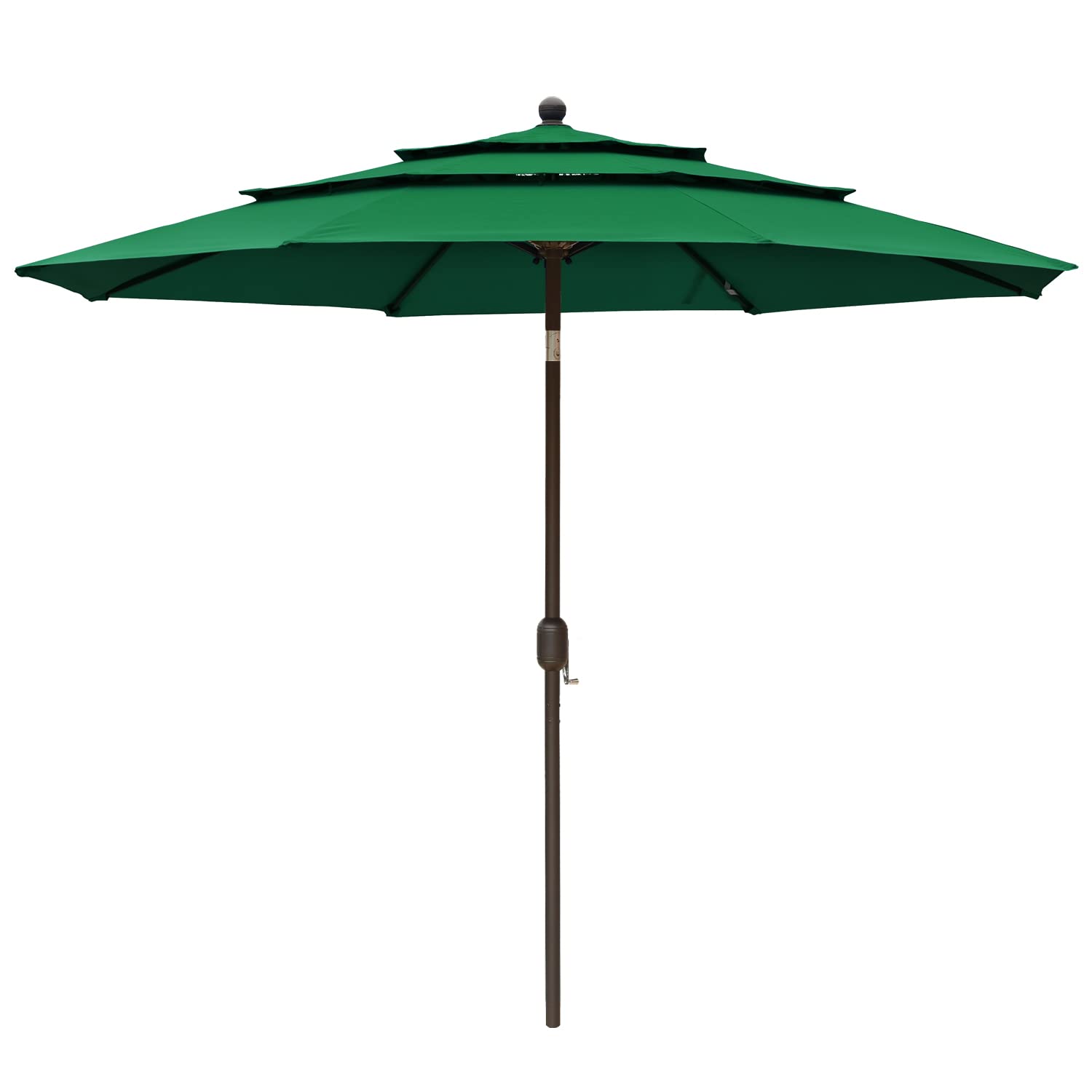 Aoodor 10 ft Green Outdoor Patio Umbrella with 3-Tier Design - Perfect for Backyard, Garden, Poolside, and Outdoor Dining Areas