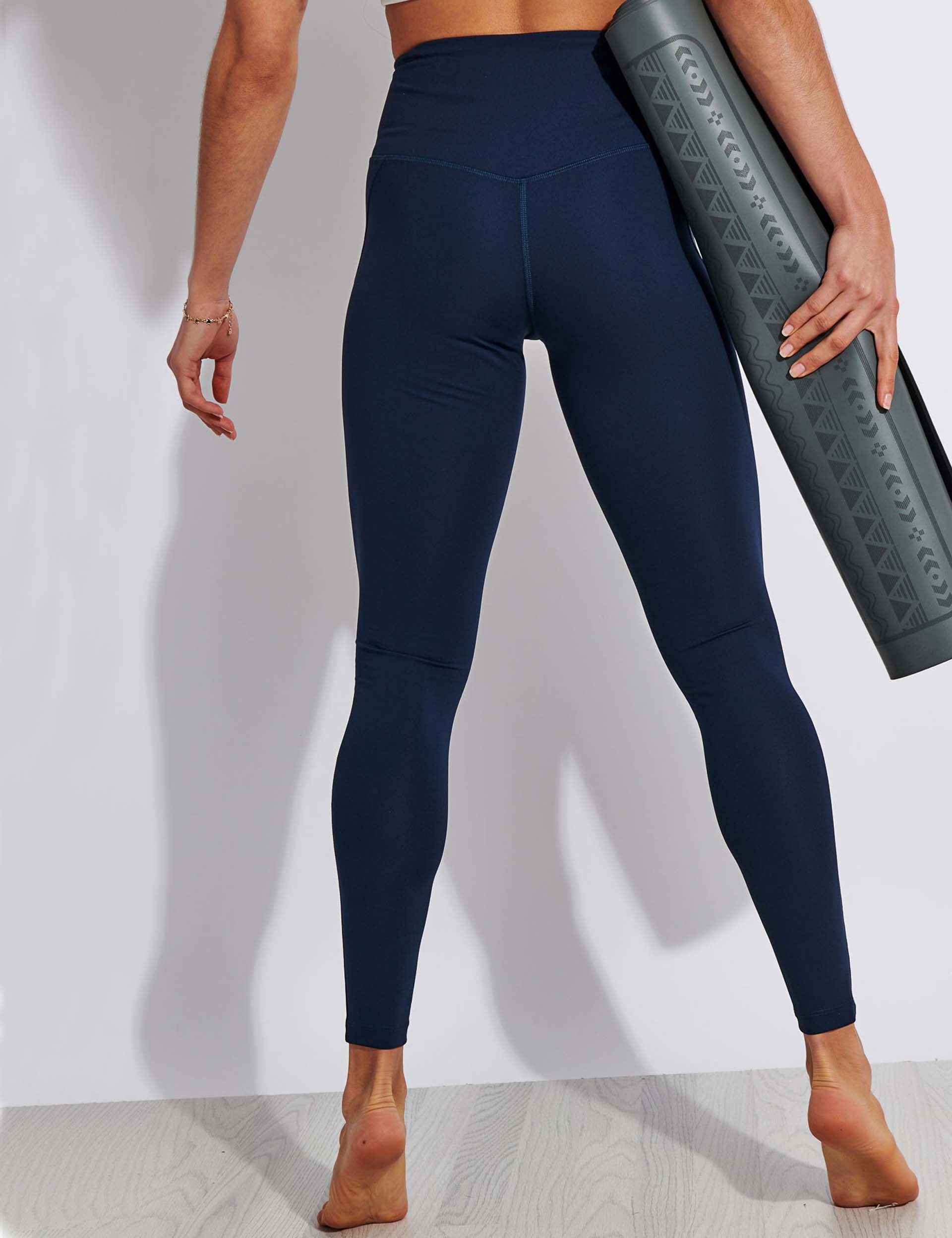 High Waisted Compression Leggings for Women - Midnight Black - Yoga, Running, Workout & Everyday Wear