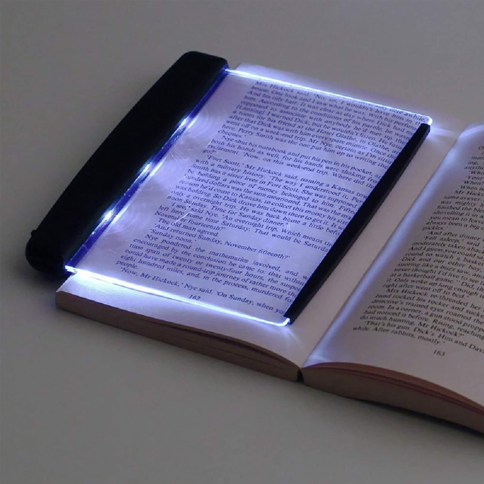 GONEBIN LED Book Light for Reading - Flat Paperback Night Light with Eye Protection, Perfect for Bedtime Reading, Back to School & Nighttime Use