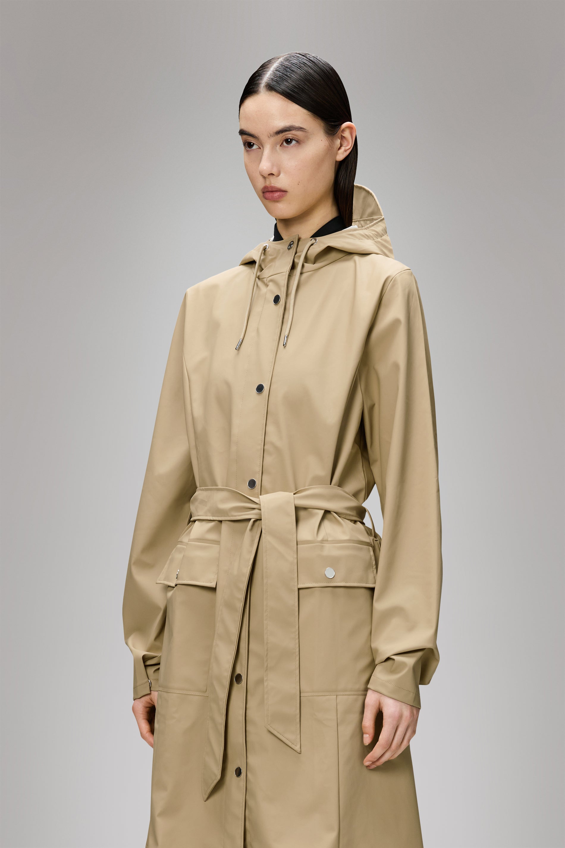Elegant Curve Long Jacket for Women - Stylish Trench Coat with Belt, Slim Fit Outerwear for Fall & Winter | Perfect for Office, Dating & Evening Events
