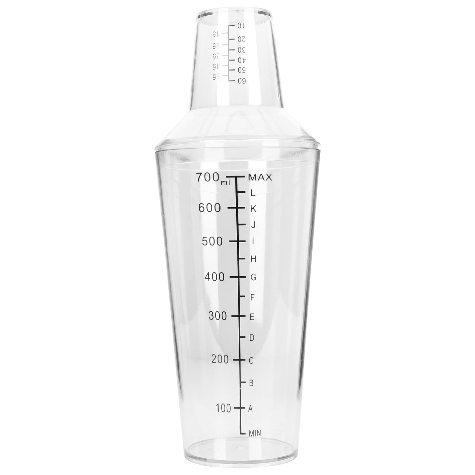 Zerodeko Snow Grams Plastic Cup - 16oz Clear Drinkware for Milk Tea, Cocktails & Protein Shakes | Stainless Steel Cocktail Shaker with Measuring Scale | Perfect for Bartending, Home Mixing & Party Drinks