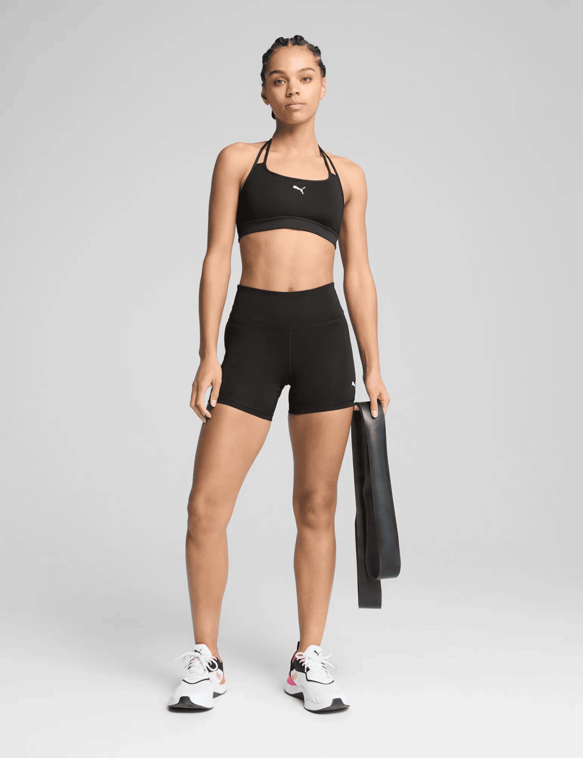 Move Strappy Bra - Black | Comfortable & Stylish Sports Bra for Yoga, Running & Gym Workouts