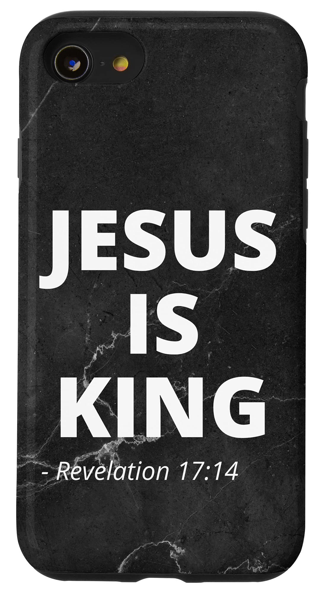 iPhone SE (2020) / 7 / 8 Jesus Is King Christian Phone Case with Bible Verse - Religious Protection for Church, Prayer & Daily Faith Inspiration
